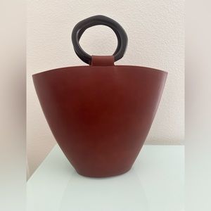 Staud leather bag with acrylic handles